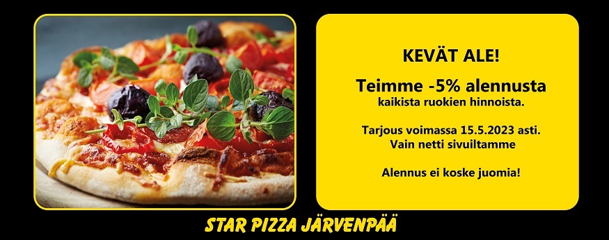 Järvenpään Star Pizza, verkkotilaus järjestelmä
